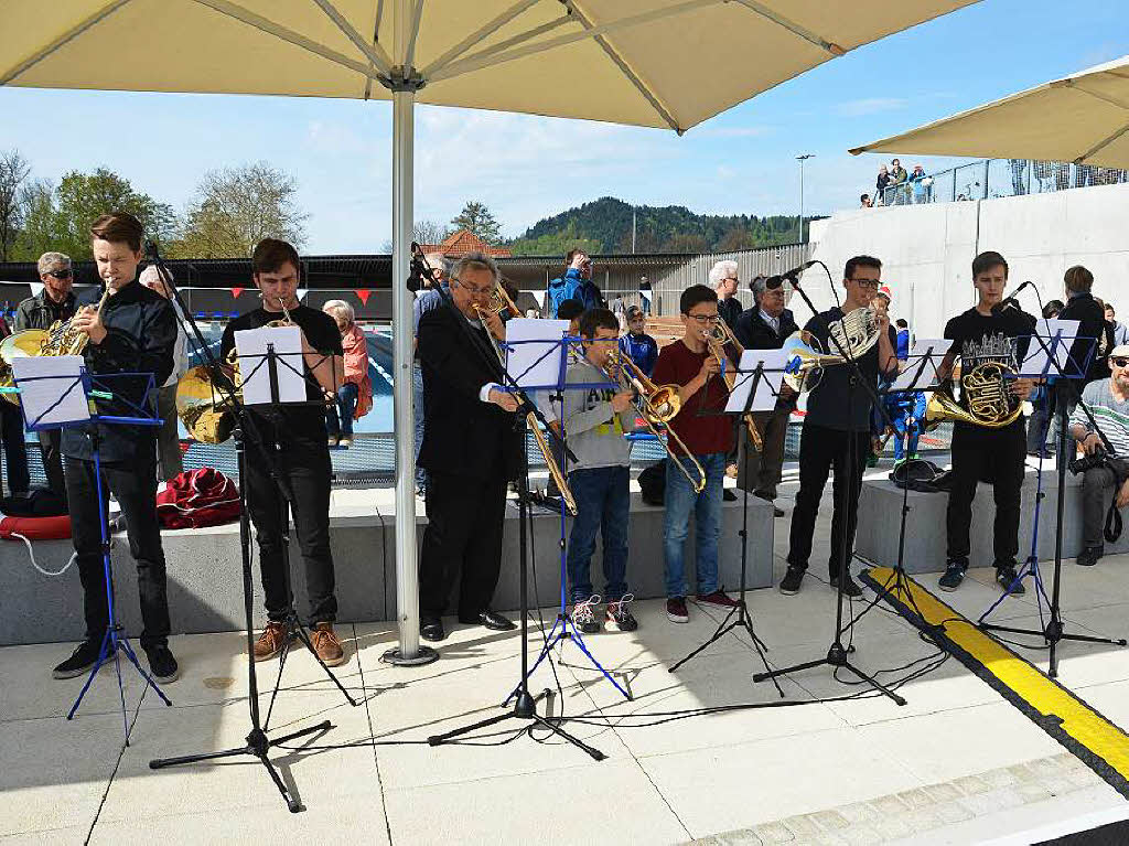 Blechblserensemble der Musikschule spielt die „Wassermusik“