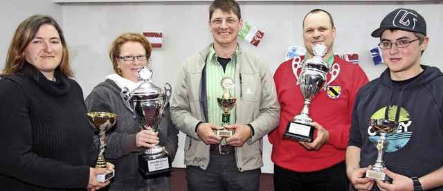 Strahlende Sieger des Schiewettbewerb...mas Winterhalder und  Lucian Willmann.  | Foto: Eva Korinth