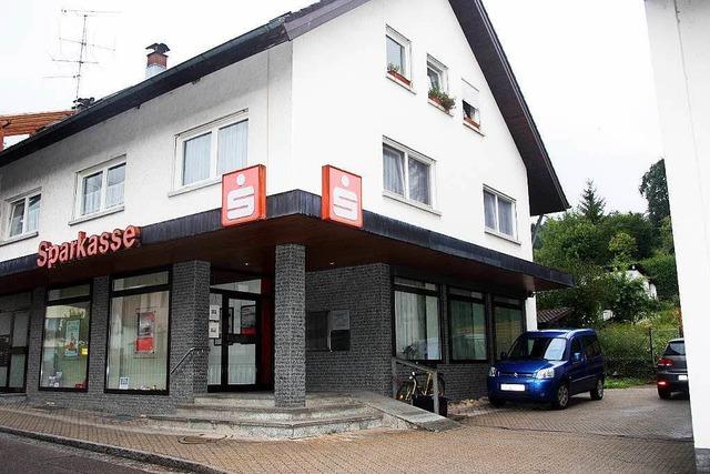 Sparkasse schliet den Schalter in Hasel