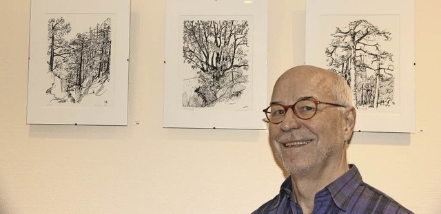 Wolfgang Roos zeigt seine Werke im Winzerhof Ebringen.   | Foto: F.  Janzer