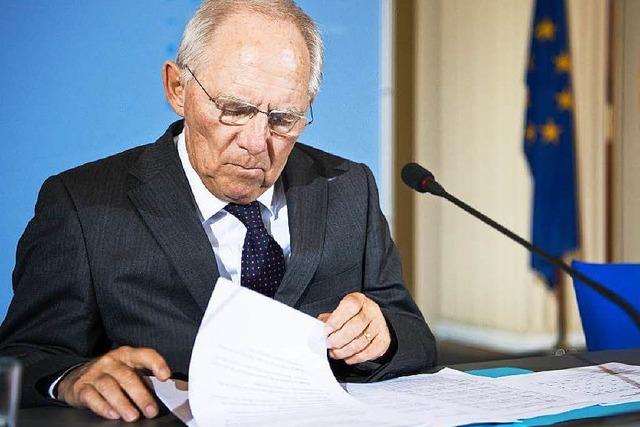 Schäuble rechnet mit Steuerplus von 42,4 Milliarden Euro