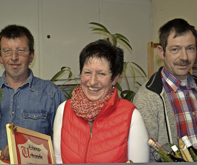 Peter Waldvogel (links),  Carola Hannig und Andreas Hercher   | Foto: Liane Schilling