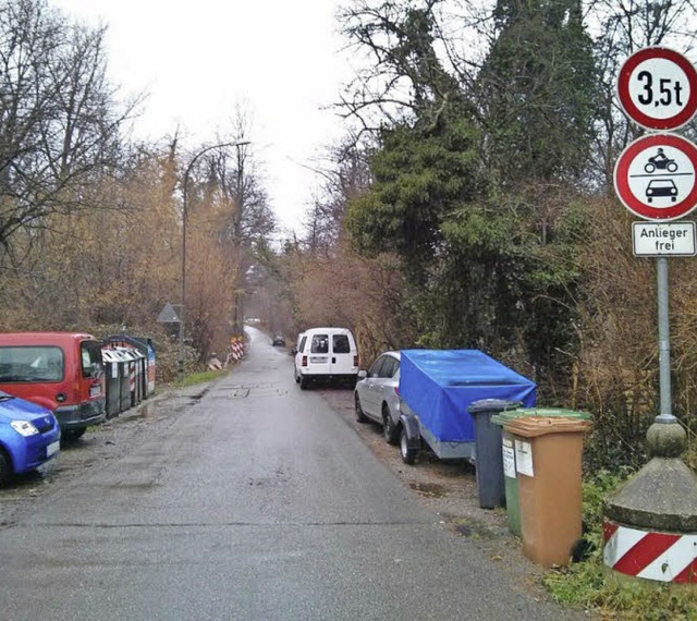 An der Schlierbergstrae durch das gle...as aber nicht grundstzlich verboten.   | Foto: privat