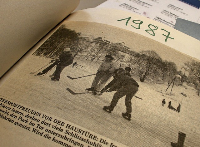 Fast aus jedem Jahr finden sich Zeitun... zum Thema  Eisweiher in der Sammlung.  | Foto: privat