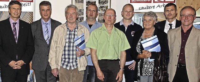 Brgermeister  Christof Nitz und Firme...eler, Bernd Itzin und Manfred Keller.   | Foto: Hans-Jrgen Hege