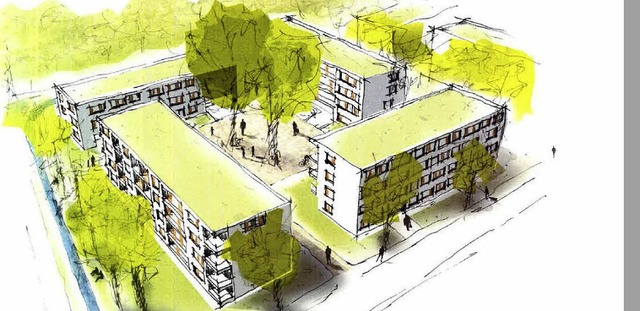 So stellen sich die Planer die Bebauun...ihers als Grnzone erhalten bleiben.    | Foto: FSP Stadtplanung   / K9 Architekten