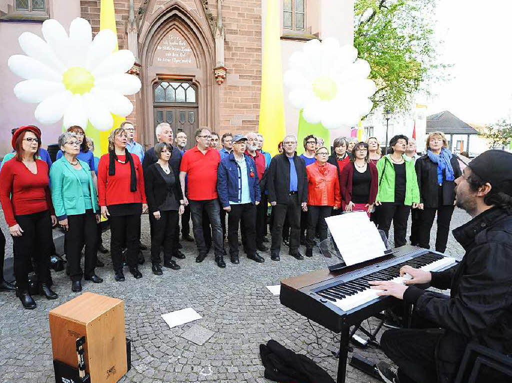 Voice collection vor der Stadtkirche