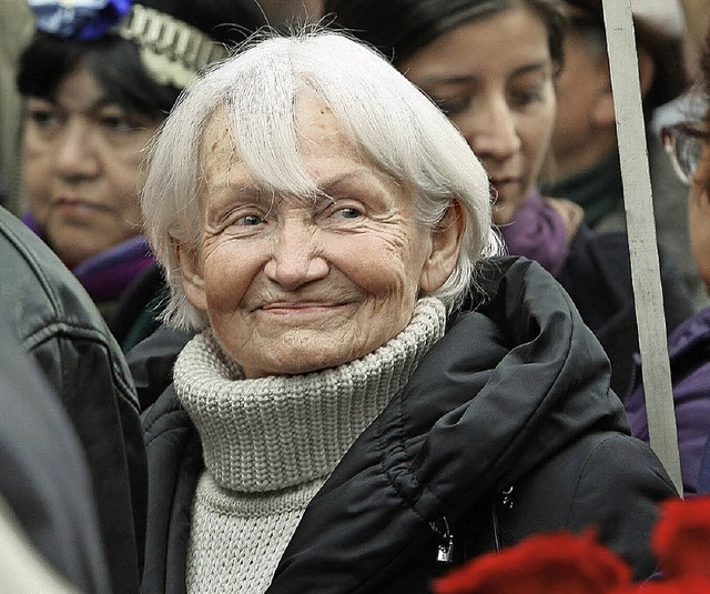 Margot Honecker im Jahr 2010 in der chilenischen Hauptstadt Santiago   | Foto: dpa