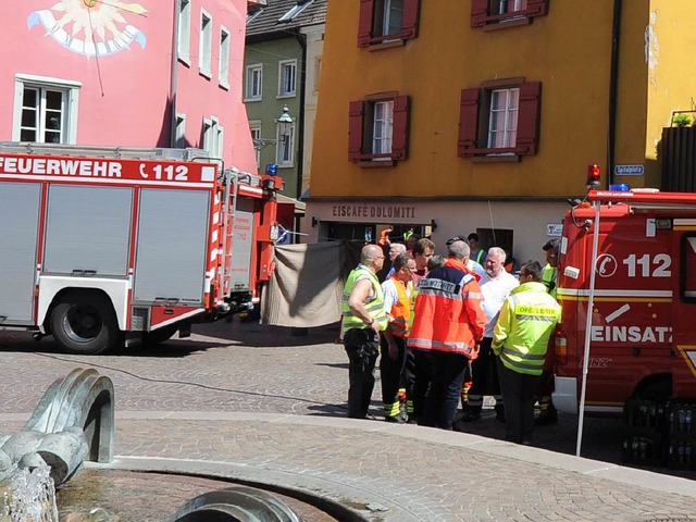 Groeinsatz in Bad Sckingen: Ein 84-J...nfall mit zwei Todesopfern verursacht.  | Foto: dpa