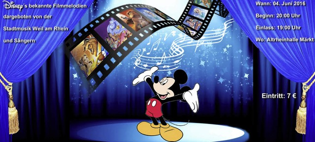 Vorhang auf fr die Stadtmusik, die am...halle ein Disney-Konzert prsentiert.   | Foto: PRIVAT