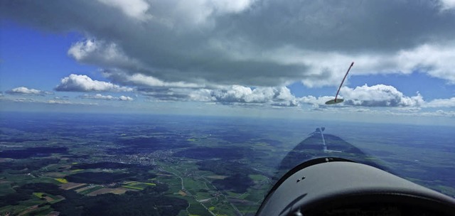 Blick aus dem Cockpit, entlang an der &#8222;Wolkenstrae&#8220;  | Foto: Philipp Butz