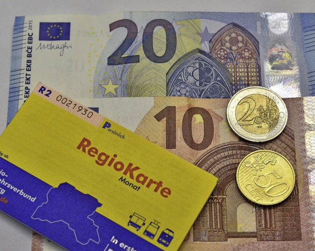 32,50 Euro soll die nicht bertragbare Regiokarte kosten.   | Foto: Michael Bamberger