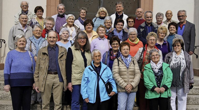 Der Bleibacher Seniorentreff vor St. Wendelin in Yach.   | Foto: Gutjahr