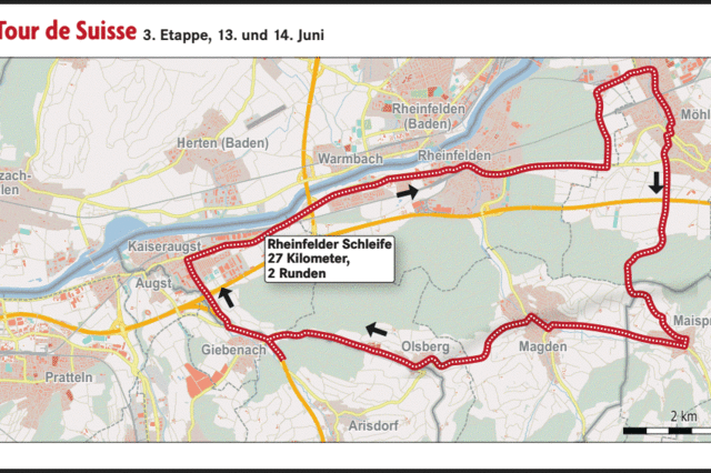 Dritte Etappe fhrt nach Rheinfelden