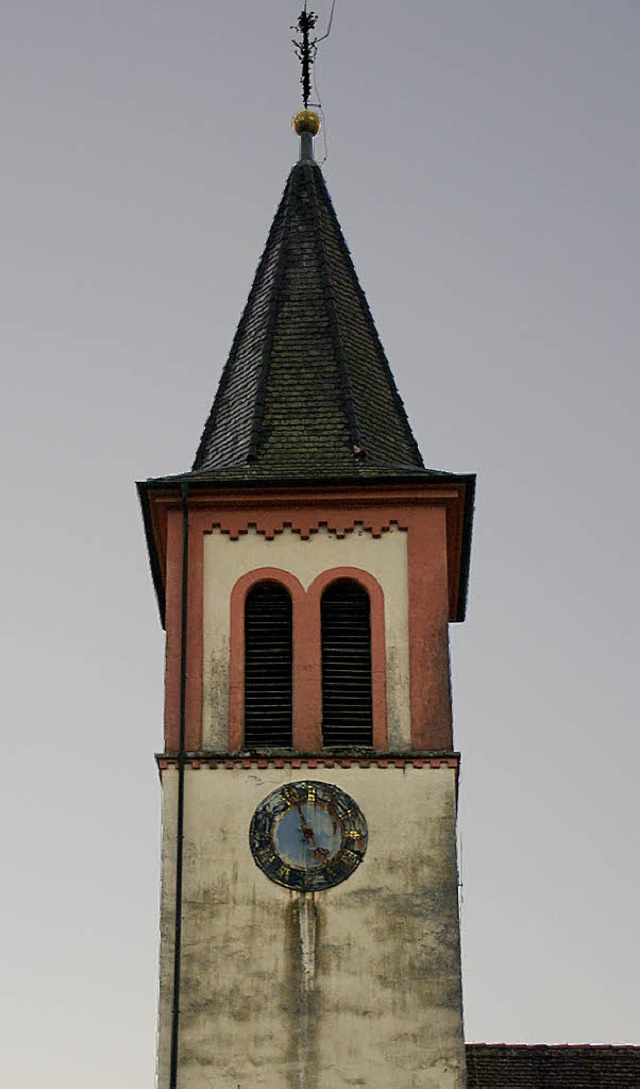 Der Turm der ehemaligen Stadtkirche mu...rden &#8211; im Juni geht&#8217;s los.  | Foto: M. Pfefferle