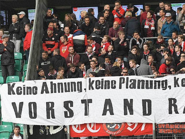 Was viele Anhnger des VfB Stuttgart ...bin Dutt will hingegen weitermachen.    | Foto: DPA