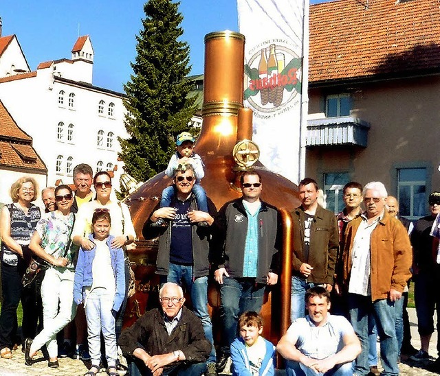 <BZ-FotoAnlauf>In Rothaus: </BZ-FotoAn...ndenheimer besichtigten die Brauerei.   | Foto: D. fink