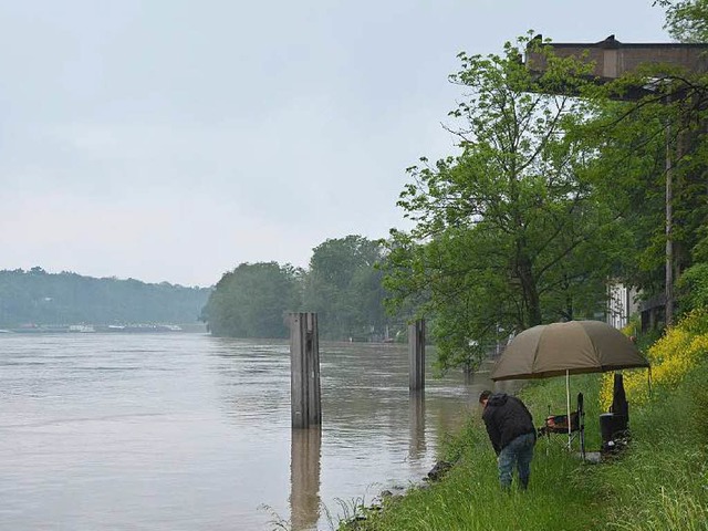 Beim Anfischen am Rheinufer in Grenzach am frhen Samstagmorgen  | Foto: Heinz u. Monika Vollmar