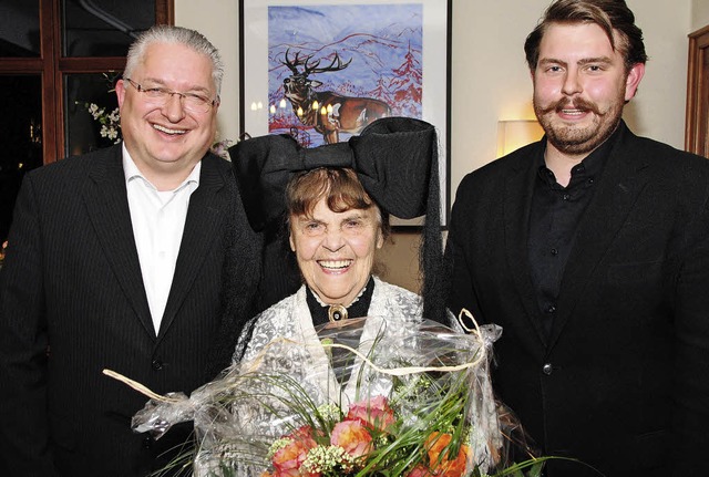 Michael  Lindemer (rechts) mit  Paula Rttele und    Jrg Rosskopf   | Foto: Sedlak