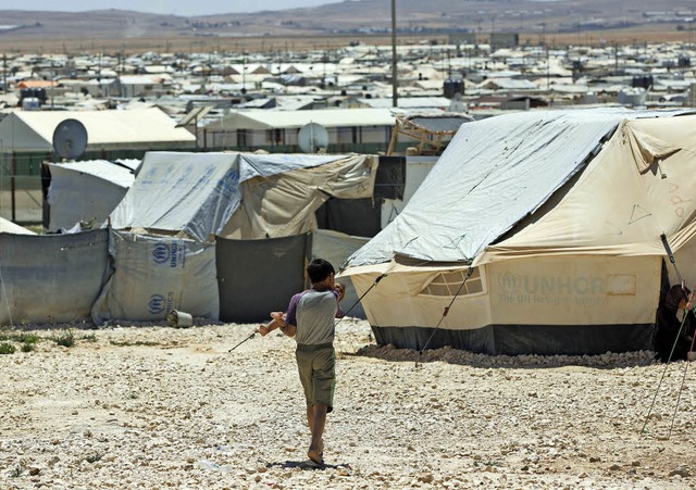 Wenig Wasser, kaum Hoffnung: Flchtlingslager in Jordanien   | Foto: dpa