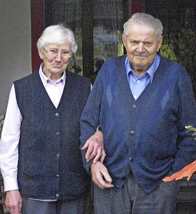 Auf 60 Ehejahre knnen Anna und Gottfried Mutter zurckblicken  | Foto: Karin Stckl-Steinebrunner