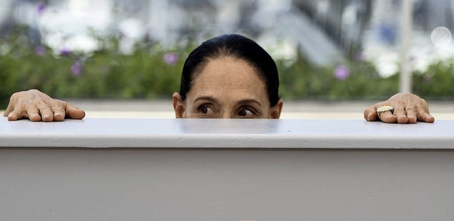 Klare Kante: Die Schauspielerin Sonia Braga in Cannes  | Foto: AFP