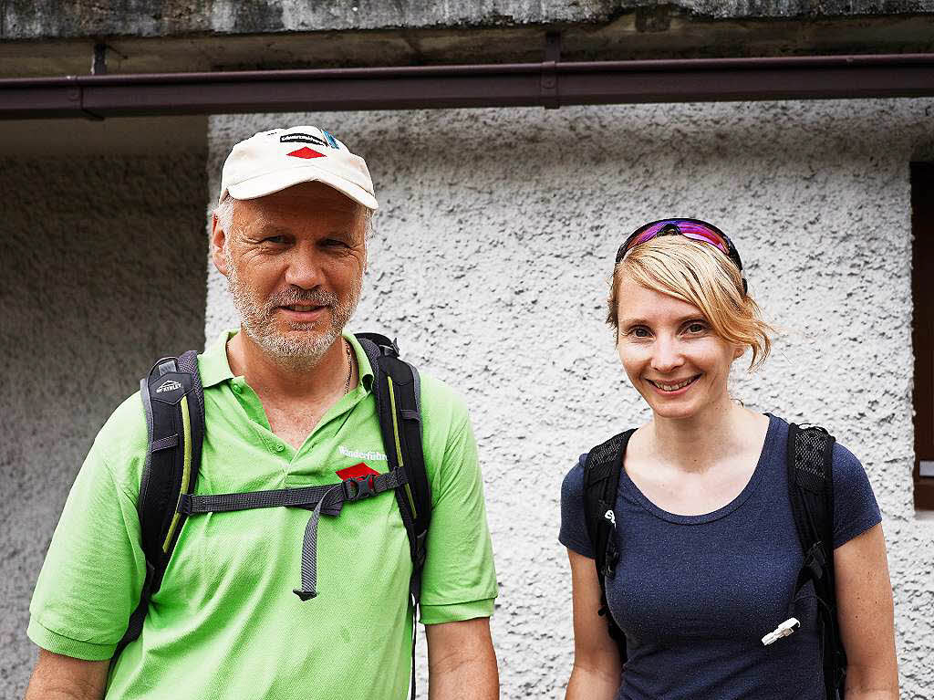 Wanderfhrer Glen Tobiason vom Schwarzwaldverein, Ortsgruppe Ettenheim-Herbolzheim, und BZ-Redakteurin Susanne Gilg.
