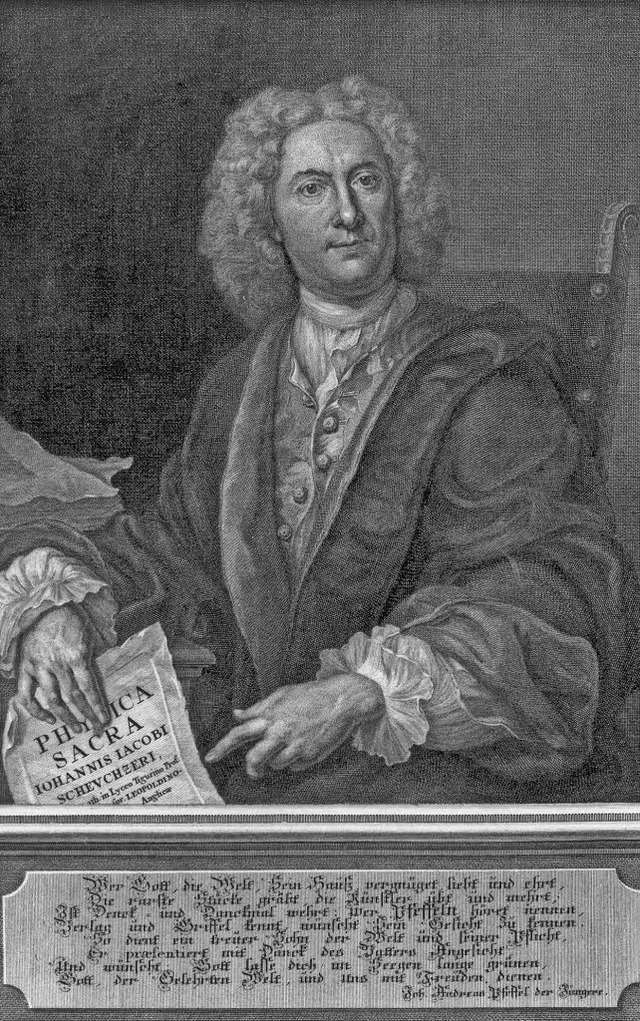 Johann Andreas Pfeffel in einem Portra...hmte Buch &#8222;Physica Sacra&#8220;.  | Foto: Archiv: Wolfgang Augustyn/Privat
