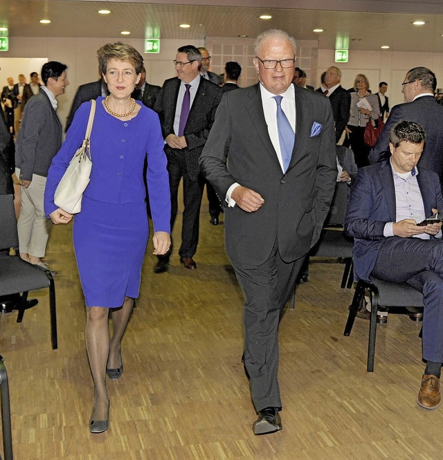 Simonetta Sommaruga und Thomas Staehelin, Prsident der HKBB   | Foto: ZVG