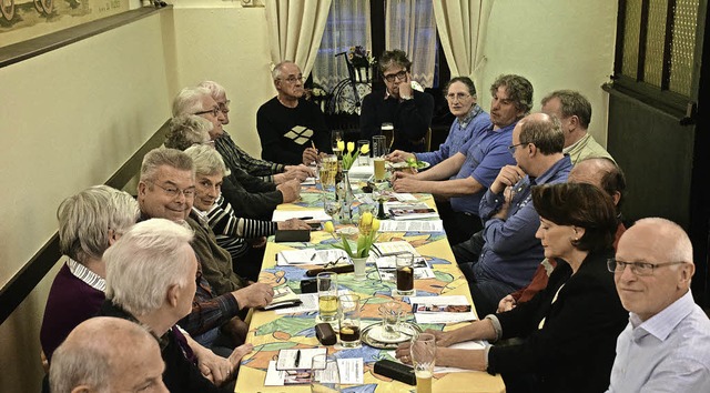 Plne schmieden war Trumpf beim Stammt...Waldkirch im, &#8222;Hirschen&#8220;.   | Foto: Hubert Bleyer