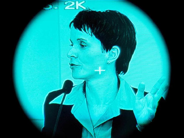 Frauke Petry soll vor einem Landtagsau...ben. Die Staatsanwaltschaft ermittelt.  | Foto: dpa