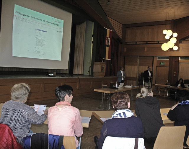 Rund 40 Gastgeber hatten sich zu der V...Todtmooser Wehratalhalle eingefunden.   | Foto: Christiane Sahli