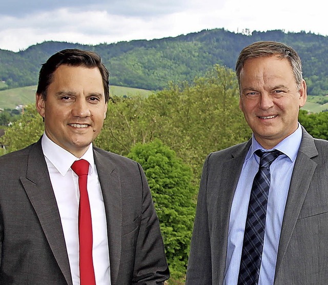 Besprachen Ortenau-Themen: MdB Fechner (links) und Landrat Frank scherer   | Foto: pr