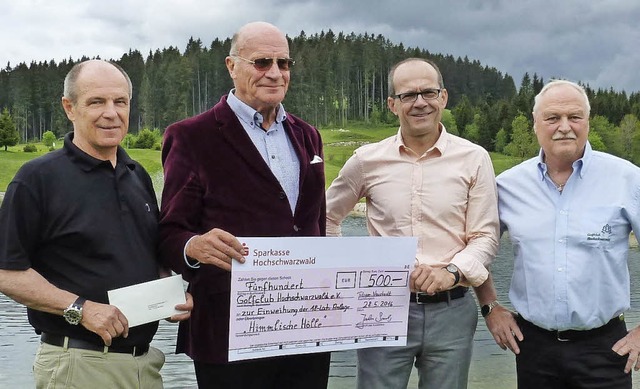 Herbert Hantscher, Klaus Trescher, Joc...ber die Erffnung der 18-Loch-Anlage.   | Foto: Heidrun Simoneit