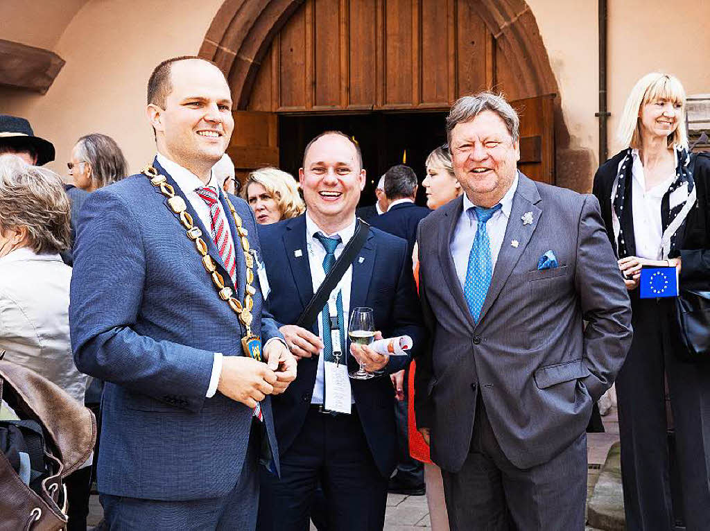 Impressionen von der Feier anlsslich der Erneuerung des Stdtepartnerschaftsvertrages zwischen Schlettstadt und Waldkirch.