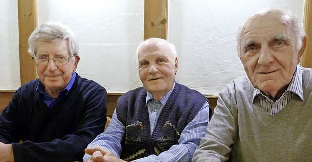 Auf  Initiative von Bernhard Adrion (l...r Zepf gehren auch zu den Veteranen.   | Foto: Karla Scherer