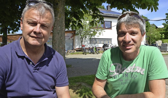 Edgar Zimmermann (links) und Manfred H...ielen Jahren beim SV Au-Wittnau aktiv.  | Foto: Sofia Conraths