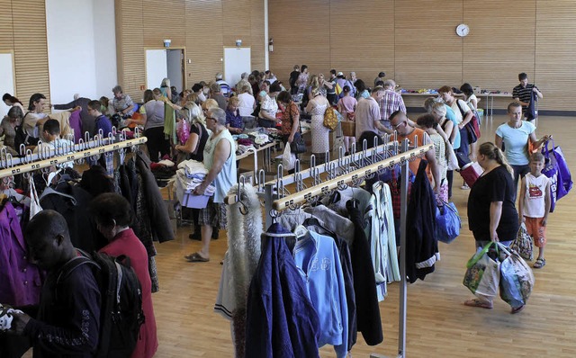 Groes Interesse fand der Verschenkema... in der Seltenbachhalle in Feldkirch.   | Foto: Otmar Faller