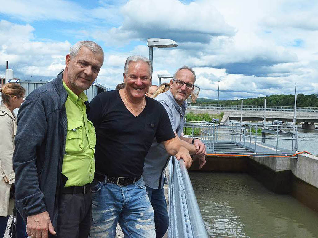 Die Fischer Dirk Biermann, Rolf Brgi und Michael Strittmatter (von links) zhlen ein Jahr lang Fische.