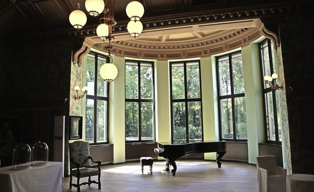 Der Saal im Bayreuther Haus Wahnfried:...tonde Richard Wagners Steinway-Flgel   | Foto: dick/clotten