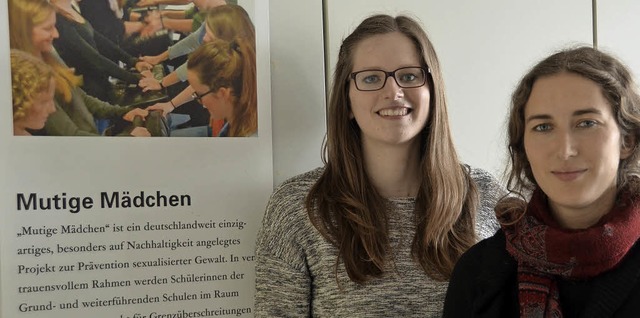 Laura Klatt (links) und Lynn Kalinowsk...4;Mutige-Mdchen-Programm in Freiburg.  | Foto: susanne ehmann