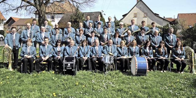 Die Musikerinnen und Musiker von Adelhausen freuen sich auf ihr Jubilum.   | Foto: Petra Wunderle