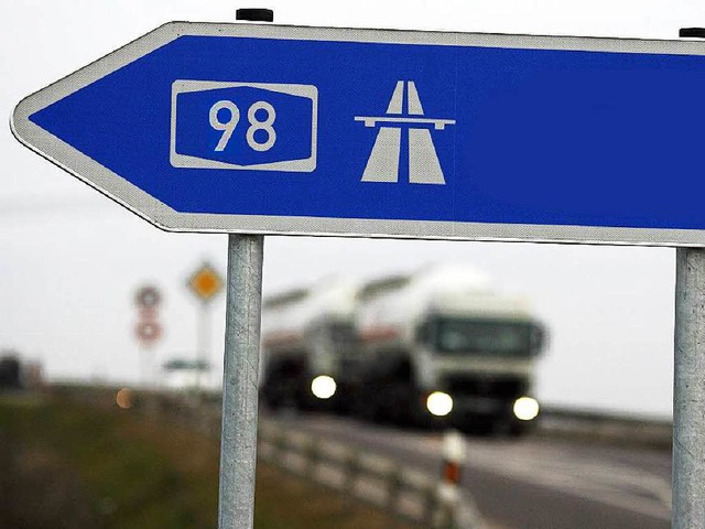 Die A 98 am Hochrhein soll nach Osten verlngert werden.  | Foto: Jens Wolf