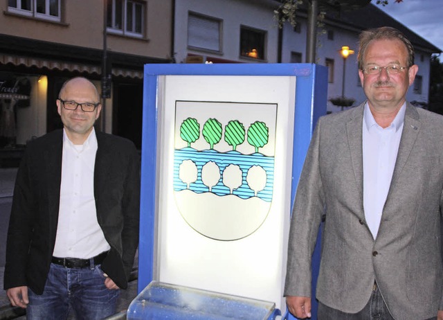 Peter Hofmeister (rechts) und Nikolaus...ktiven fr den Wehrer Handel schaffen.  | Foto: Jrn Kerckhoff