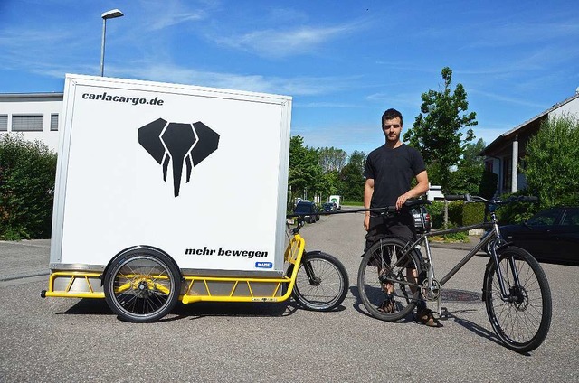 Mit den Fahrradanhngern von Markus Be...mmt an jedem Autostau vorbei.&#8220;    | Foto: Max Schuler