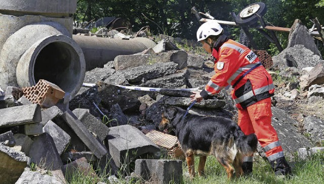 Die Suche nach Vermissten will gelernt sein.  | Foto: RettungshundestaffEL