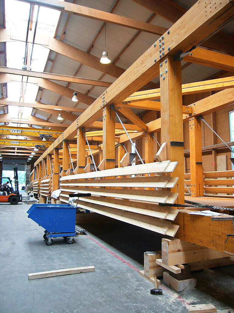So sieht die neue Brcke aus. Im Werk in Fresenburg wird sie gerade gebaut, bevor sie am 25. und 26. Juni in Lrrach montiert wird