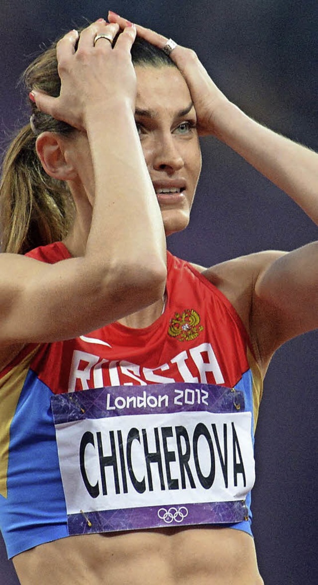 2012 Olympiasiegerin, aber schon 2008 ...nds Hochspringerin Anna Tschitscherowa  | Foto: dpa