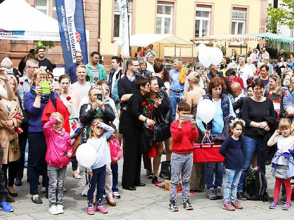 Kreative, verrcke und feenhafte Frisuren trugen die Teilnehmer der Lahrer Bltenkpfe.