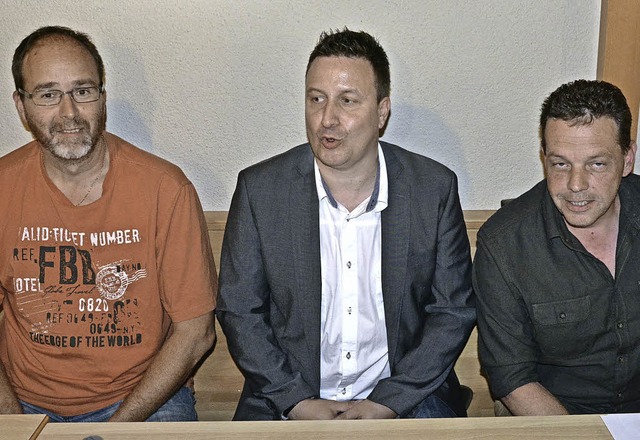 Das neu gewhlte Prsidium der SG  bes...fister, Frank Krieger und Bernd Maier   | Foto: Heinz Vollmar